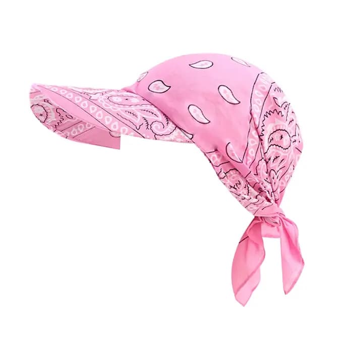 Casquette de baseball pour femme avec visière et foulard imprimé