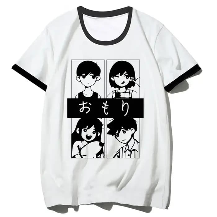 T-shirt Omori pour femmes, respirant, années 2000, hip hop universitaire, t-shirt classique, hip hop