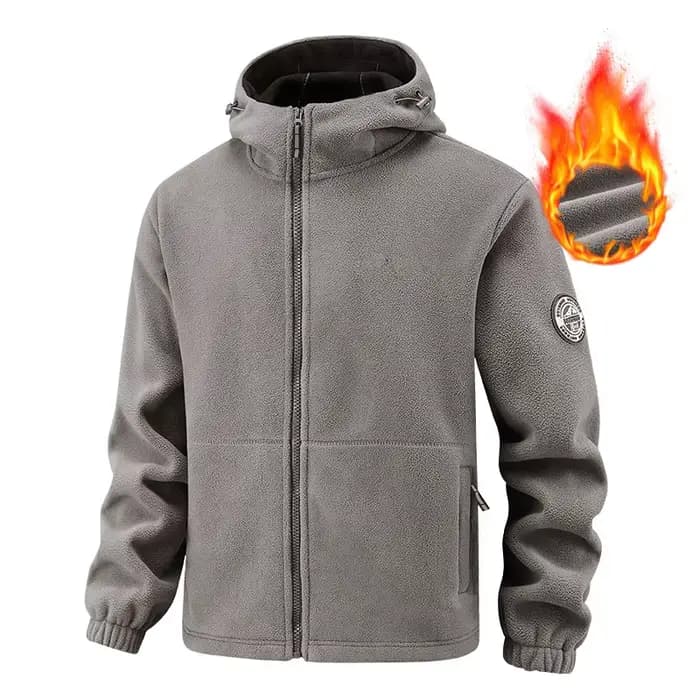 Sweat à capuche polaire pour homme – Veste de sport décontractée chaude pour l'hiver