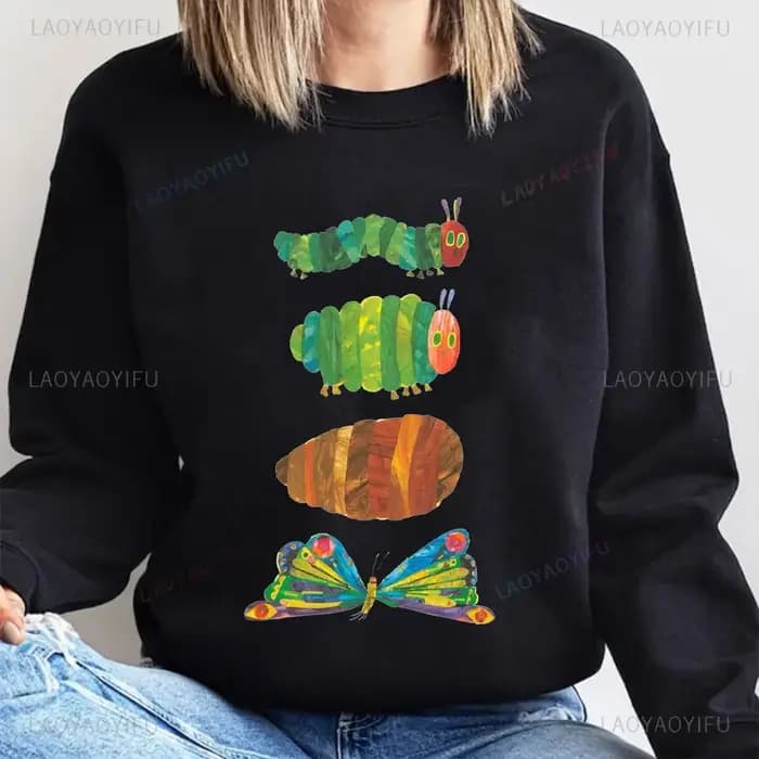 Le sweat-shirt chenille très affamé mignon Fnny