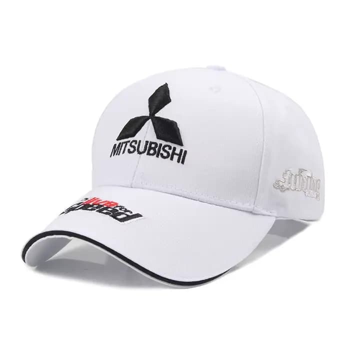 Casquette de baseball noire thème Mitsubishi Racing