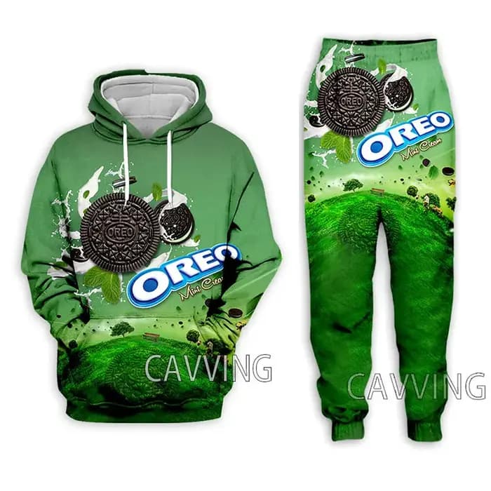 Sweat à capuche et pantalon de jogging College en 3D pour hommes et femmes