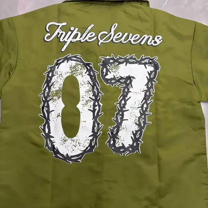 T-shirt Vert Triple Sevens avec empiècement noir