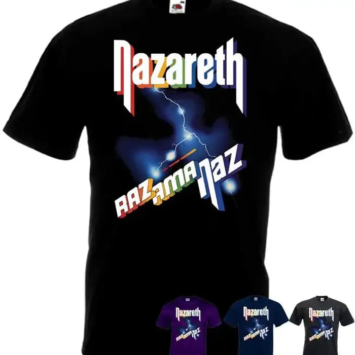 Nazareth Razamanaz t-shirt groupe de hard rock noir marine violet toutes tailles S-5XL
