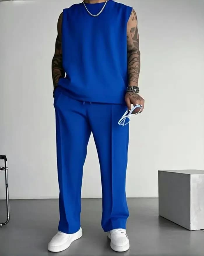 Combinaison de sport sans manches pour hommes