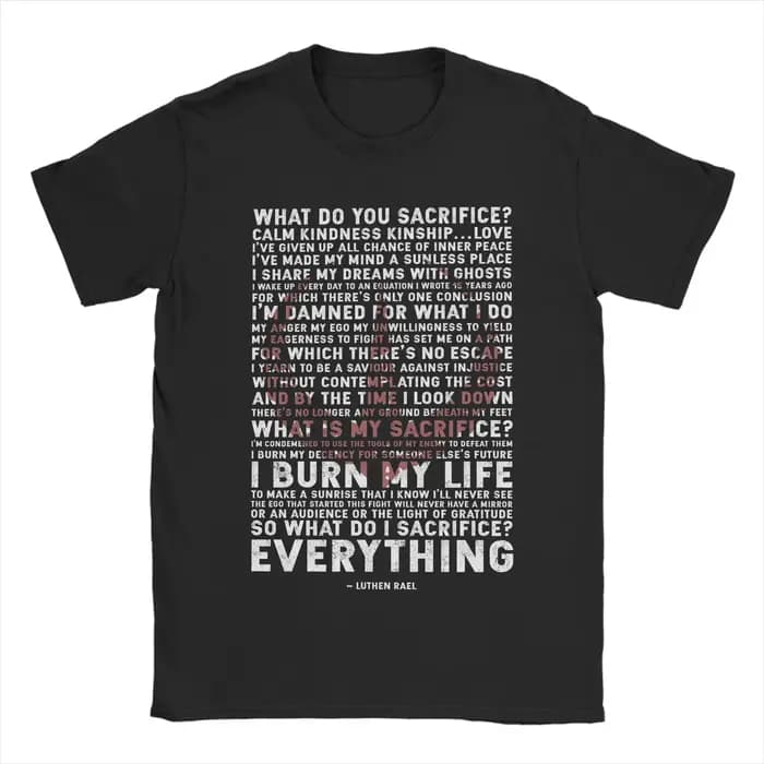 Luthen's Speech Andor T-shirts pour hommes 100% coton T-shirts décontractés à col rond T-shirt à man