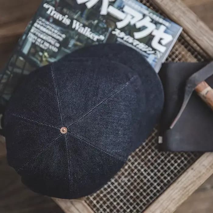 Maden surdimensionné hommes Denim casquettes de gavroche
