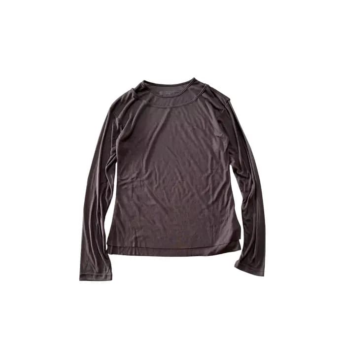 T-shirt pour homme Nofaith Studios à manches longues double couche marron - Qualité supérieure, coup
