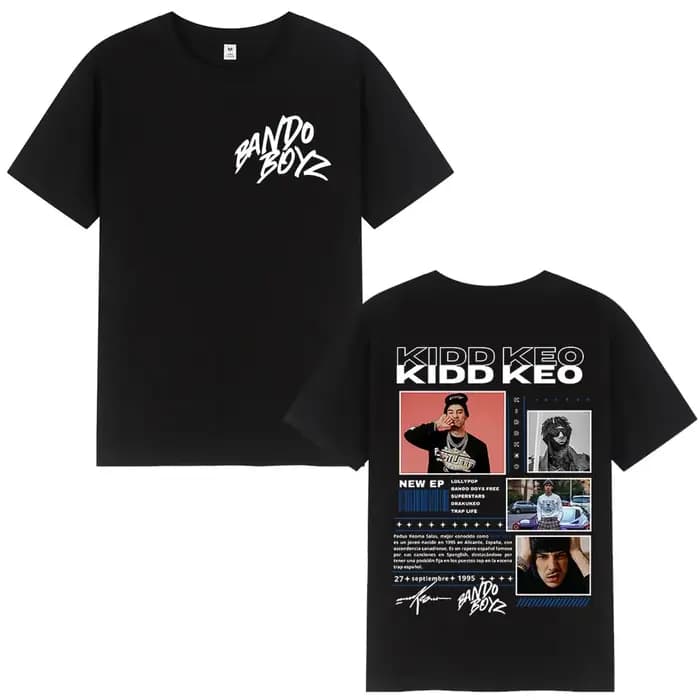 Rappeur Kidd Keo Bando Boyz Album Tour Merch T-shirt hommes femmes mode Hip Hop manches courtes T-shirts coton