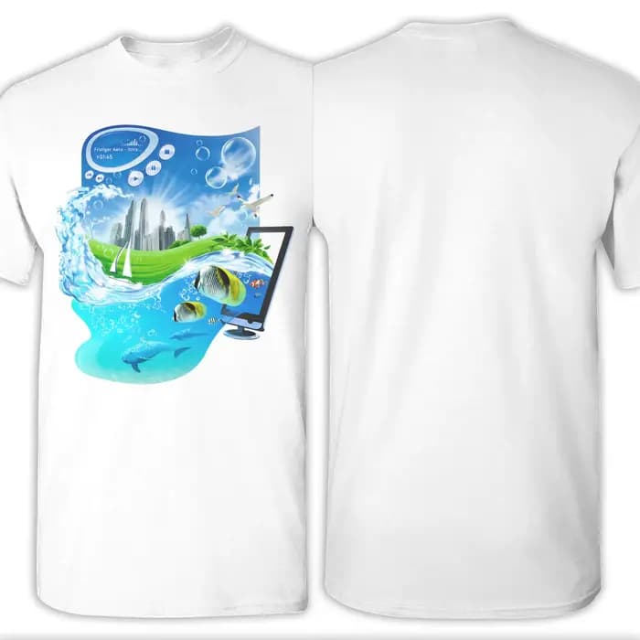 Frutiger Aero World Vaporwave T-Shirt pour hommes