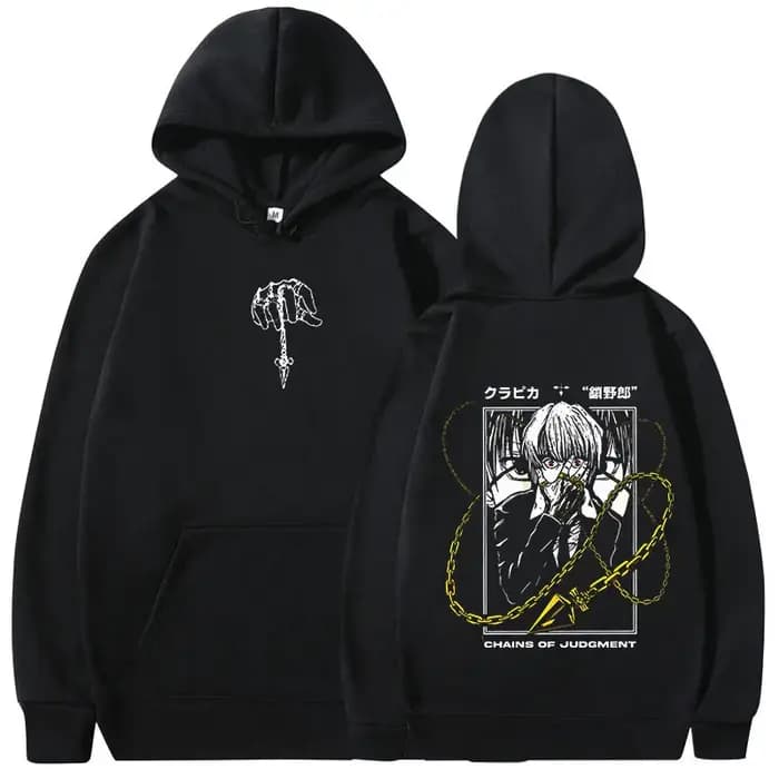 Anime Hunter X Hunter sweats à capuche Kurapika Manga graphique sweats à capuche hommes femmes vêtements manches longues pulls surdimensionnés