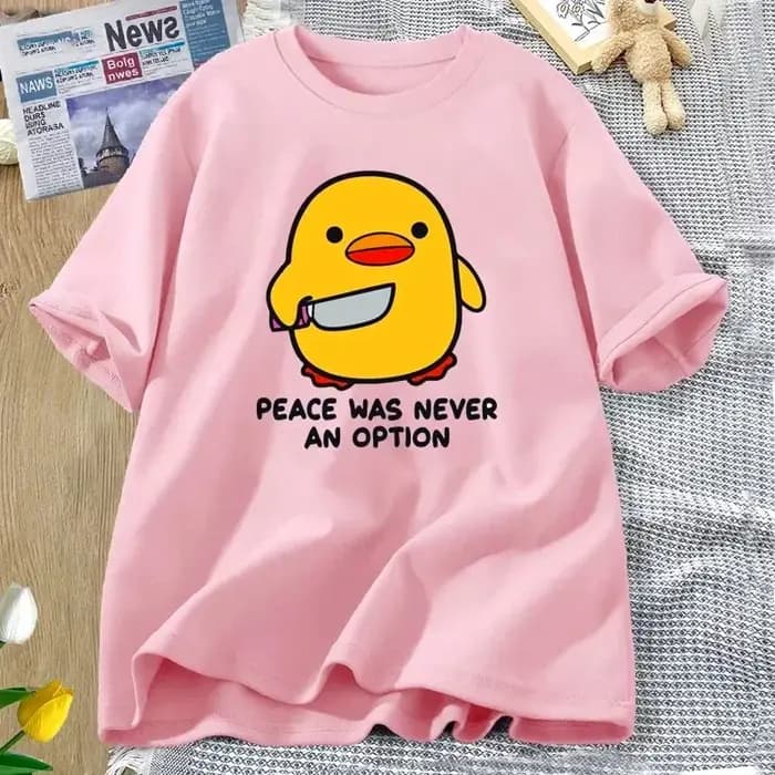 La paix n'a jamais une Option t-shirt Animal mignon drôle oie graphique t-shirts été décontracté à manches courtes hauts femmes vêtements