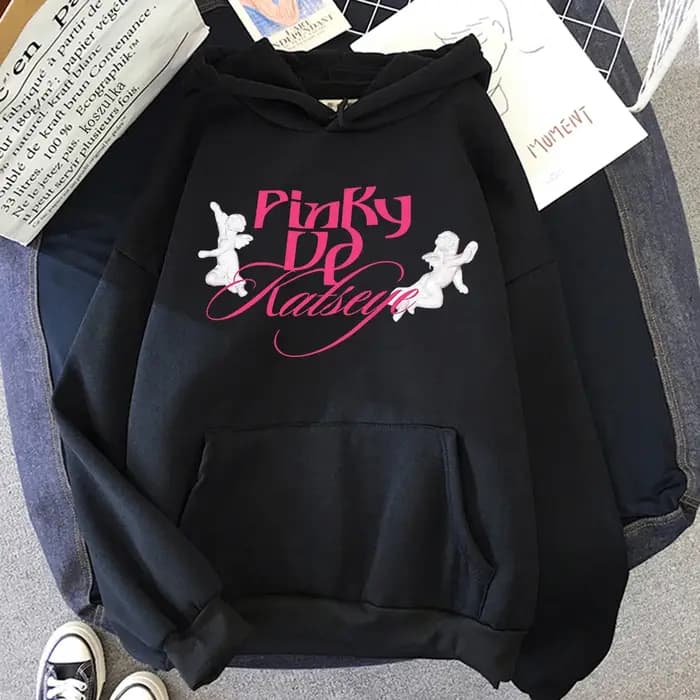 KATSEYE THE WILDWORLD TOUR 2026 Hoodie PINKY UP 2 Album Sweat-shirt vintage pour femme