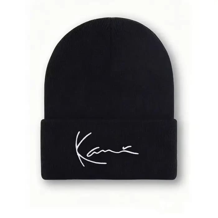 Karl Kani Chapeau tricoté brodé avec lettres rétro pour hommes et femmes