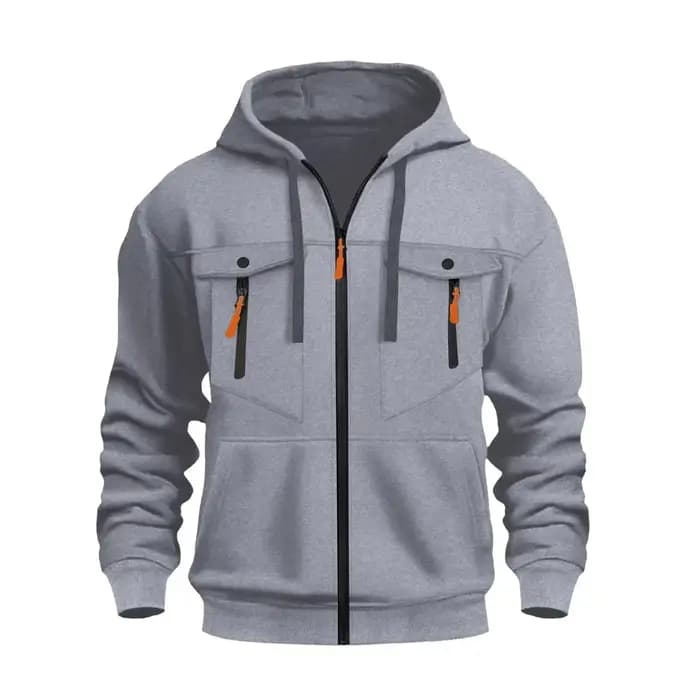 Sweat à capuche zippé décontracté pour homme – Tendance streetwear