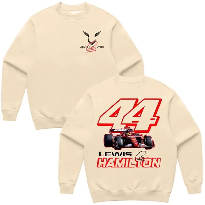 Sweat-shirt à col rond Lewis Hamilton Racing 44 pour femmes et hommes
