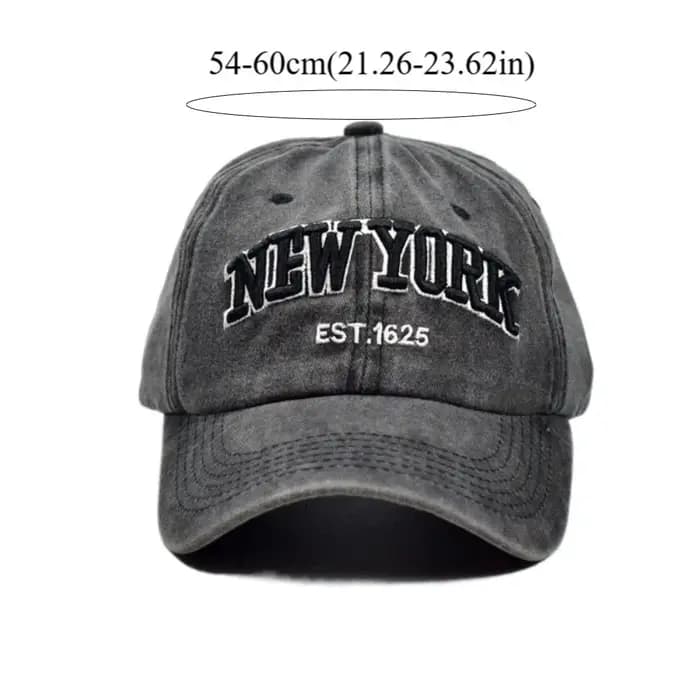 Casquette de Baseball en coton New York, lettres lavables, casquette de Sport en langue de canard, Protection solaire réglable, lettres brodées, chapeaux de soleil d'été