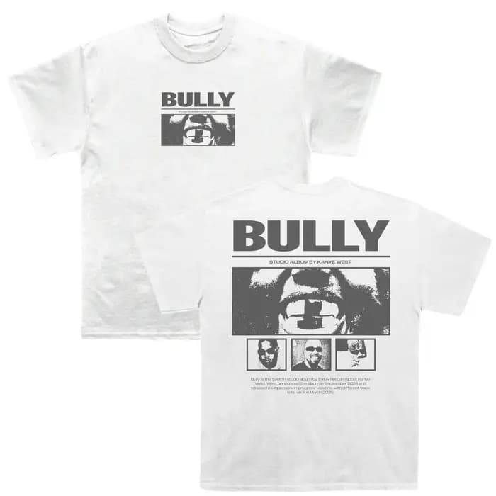 T-shirt Kanye West BULLY Album 2026 – Vêtement d'été en coton pour homme et femme