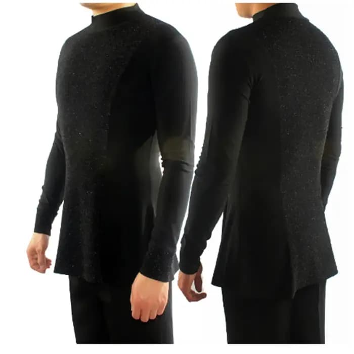 Chemises de danse latine élastiques pour hommes