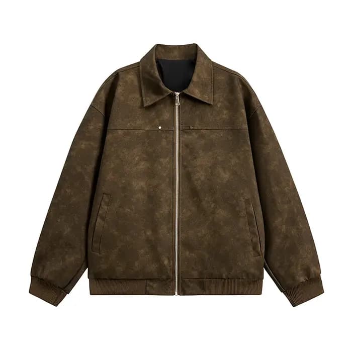 Veste en simili cuir tendance pour homme