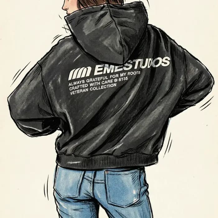 EME Street styl Hoodie Fashion Hip Hop Sweat-shirt ample en coton de qualité pour hommes/femmes