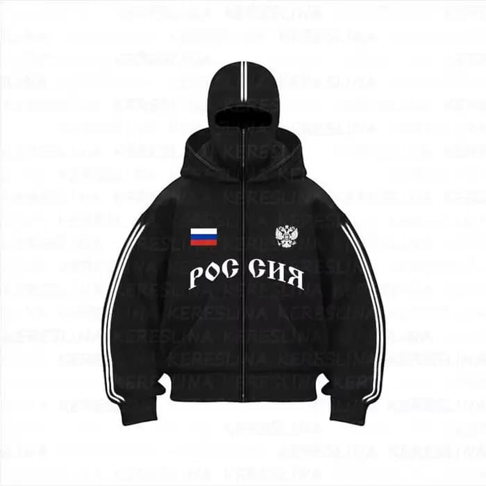 2025 nouveau sport à capuche double chapeau conception lettre cardigan à capuche automne et hiver ho