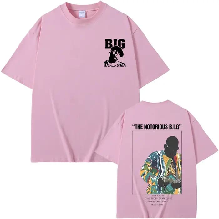 Vintage le célèbre grand T-shirt Biggie Smalls graphique