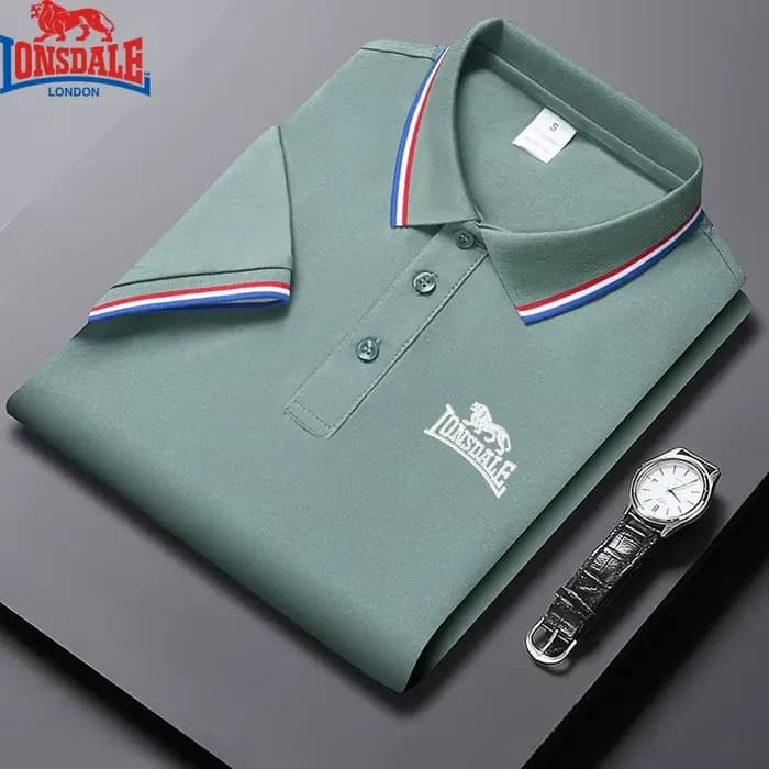 Brodé LONSDALE nouveau Polo d'été hommes de haute qualité