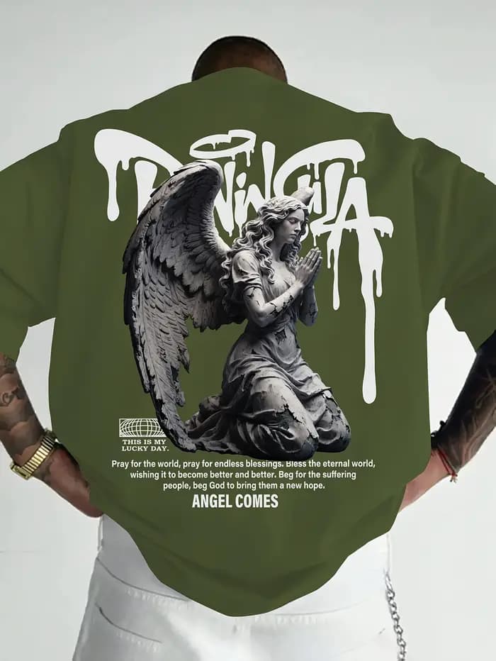 Le nouveau T-shirt pour hommes pour l'été 2025 présente une impression de motifs 3D décontractés