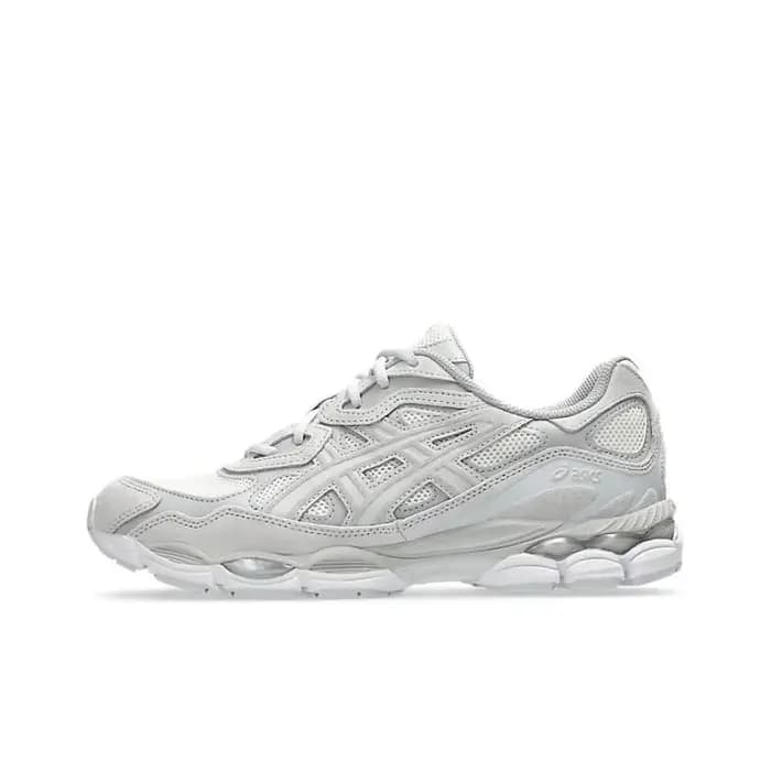 POIZON Asics GEL NYC Chaussures de course décontractées basses unisexe gris blanc 1203A663101