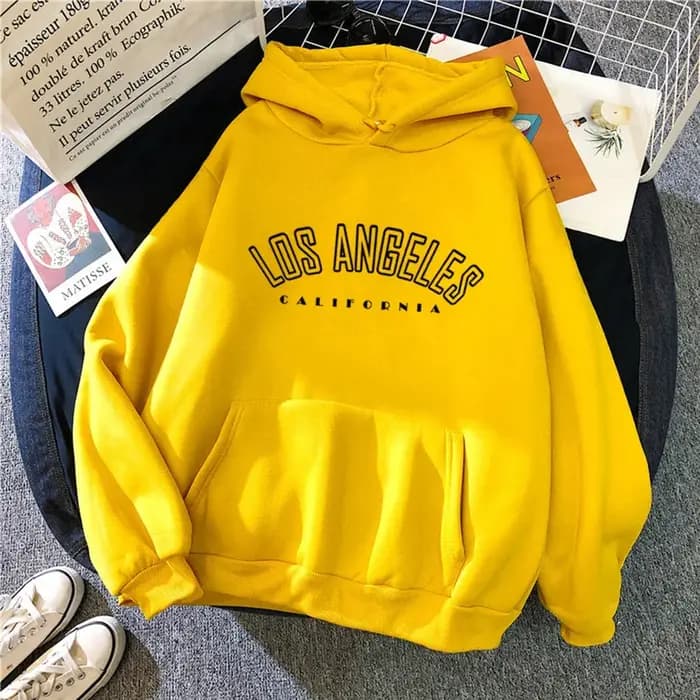 Los Angeles sweats à capuche lettre impression