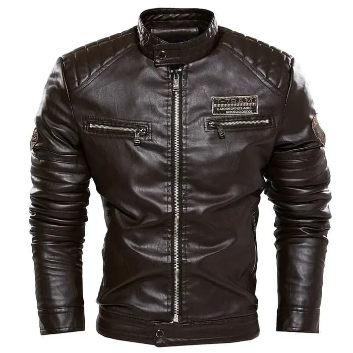 Streetwear Blazer vestes décontractée hommes vêtements d'extérieur en cuir Moto veste tendance marque