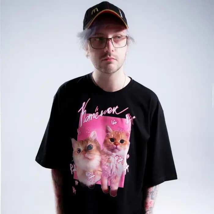 T-shirt à Manches Courtes en Coton pour Homme