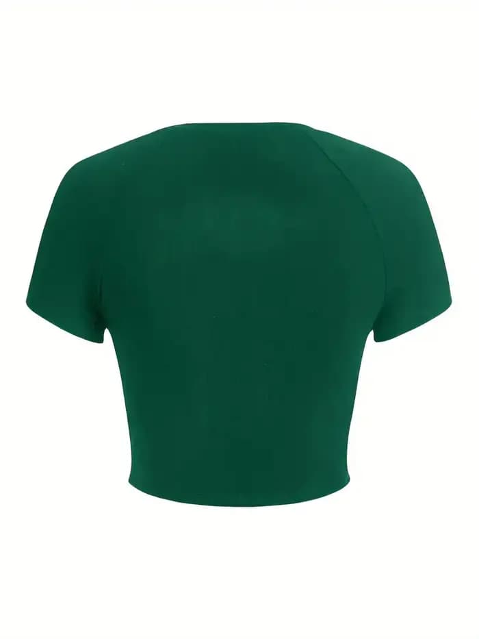 T-shirt court à col rond imprimé monogramme