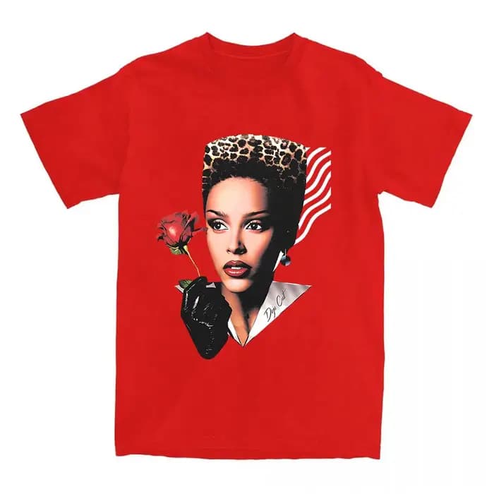 VIE GLAMOUR T-SHIRT Doja chat chanteur impression t-shirts à manches courtes coton femme