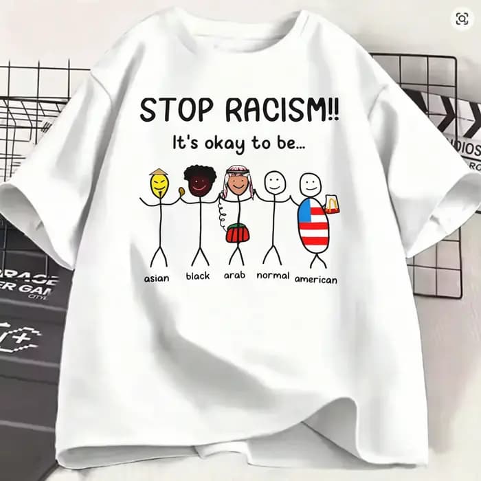 T-shirt Unique Stop Racism Its Ok to Be pour hommes