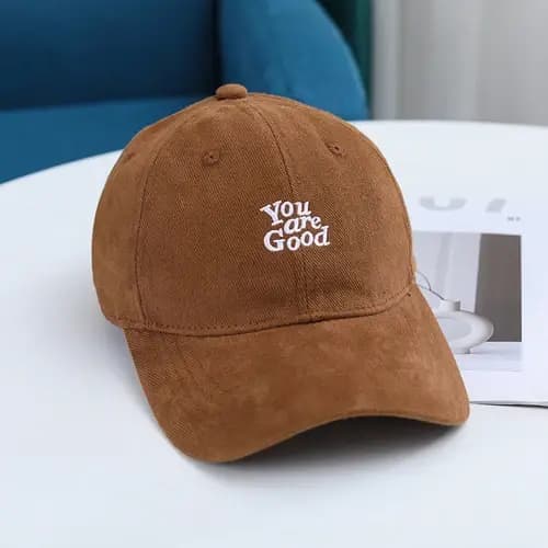 Casquette à visière marron pour hommes et femmes