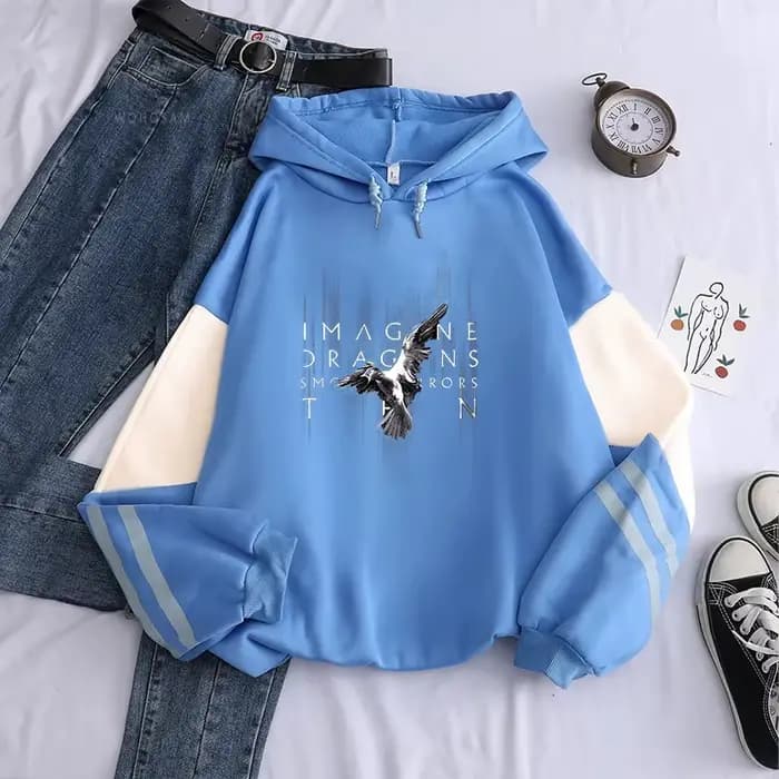Imagine Dragons lavé Streetwear Anime graphique imprimé sweats à capuche mode sweat