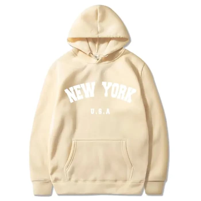 Sweats à capuche New York U.S.A City pour hommes, pull à capuche décontracté, vêtements de sport Harajuku, lettre imprimée graphique PVD, adt