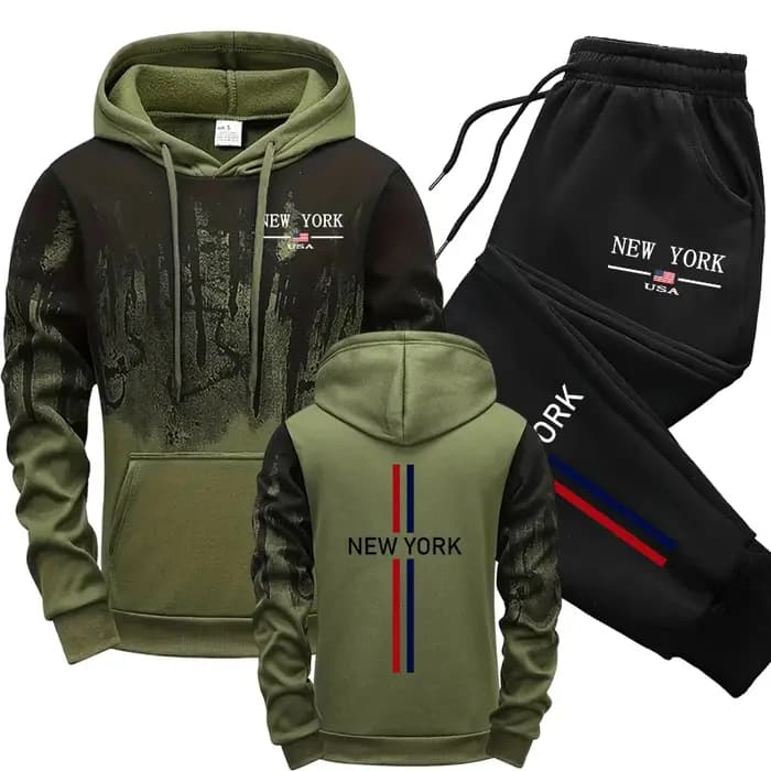 Ensemble homme sweat à capuche pantalons de survêtement automne hiver mode