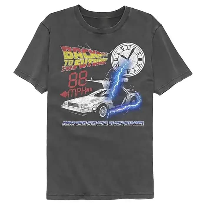 T-shirt en coton pour hommes et femmes, style rétro, film de science-fiction, retour vers le futur,