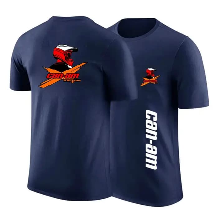Can Am Team Spyder Motorcycles T-shirt à manches courtes pour hommes, en coton de marque, impression