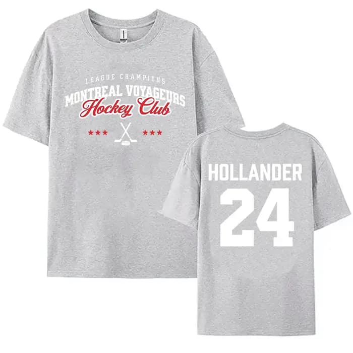 24 Hollander Montreal Voyageurs Merch T-shirt de rénovation chauffée TV chaude unisexe Streetwear femmes hommes vêtements chemise ample à col rond