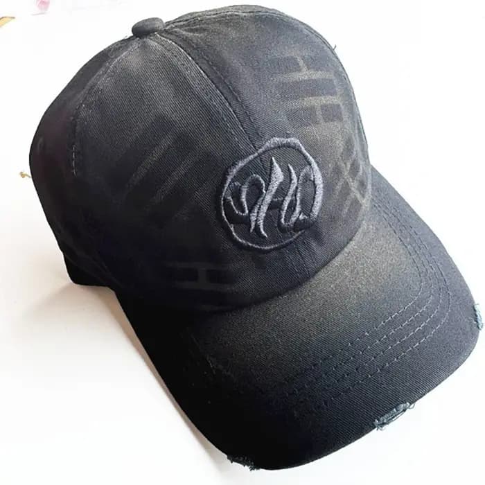 Casquette de baseball en coton noir tricoté brodé Kpop Idols
