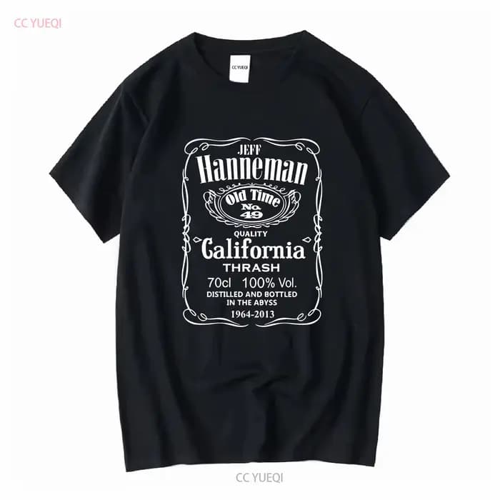 Jeff Hanneman T Shirt manches longues ou courtes vintage Lavé Polyvalent graphique vêtements de créa