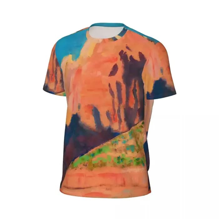 T-shirt imprimé du désert pour homme