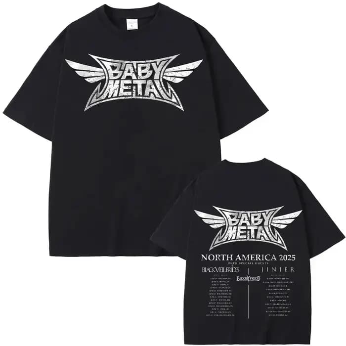 Babymetal amérique du nord Tour 2025 T-shirts Vintage