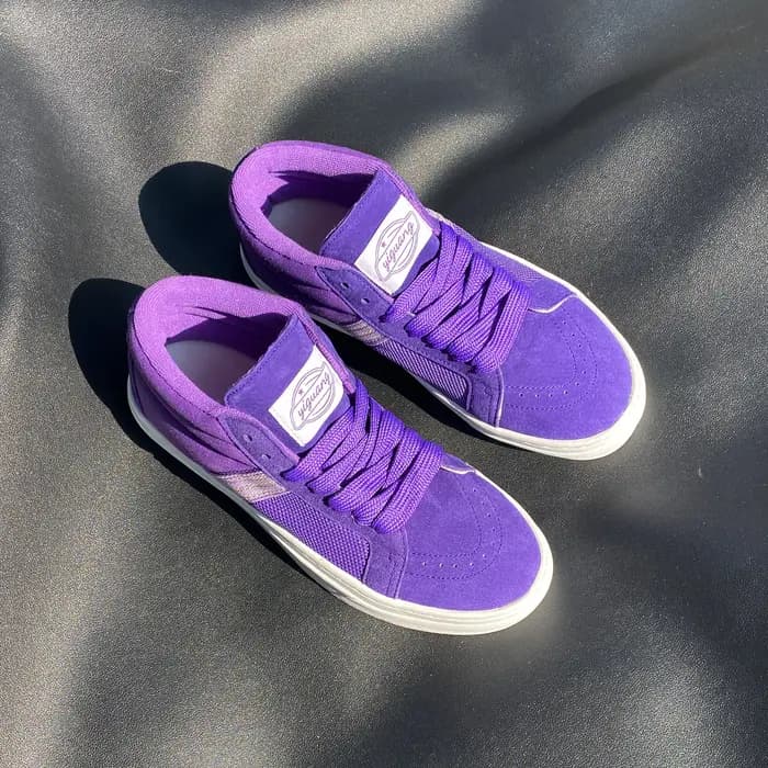 Baskets mi-hautes violettes automne-hiver pour le quotidien