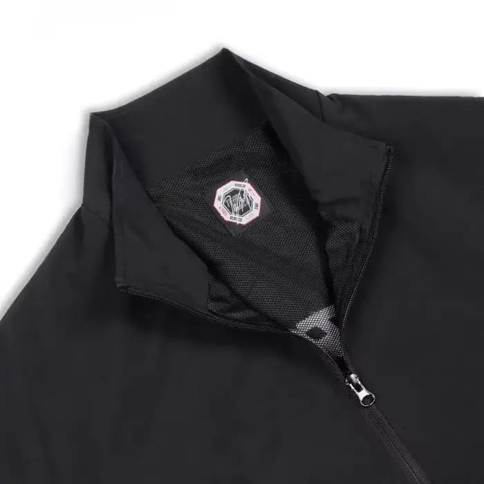 Jinx Team Veste de survêtement coupe-vent noire à manches longues