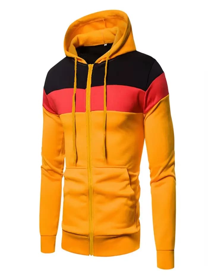 Sweat à capuche pour hommes noir blanc armée vert rouge